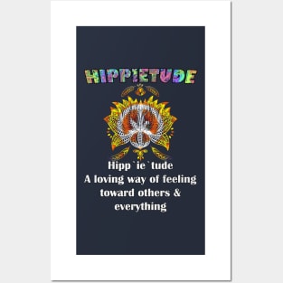 Hippie Funny Definition of HIPPIETUDE Love Inspirational Hippie Gifts Posters and Art